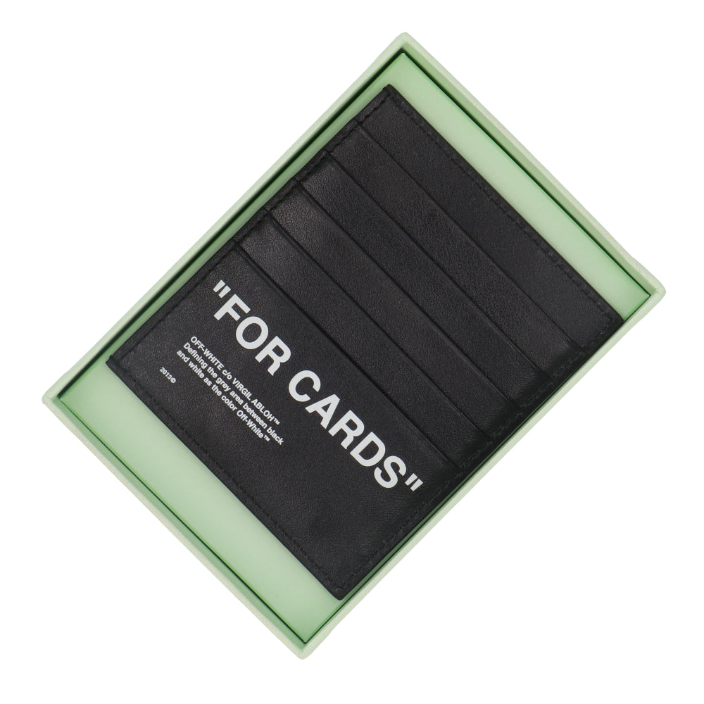 オフホワイト カードケース OMND005E19853057 ブラック