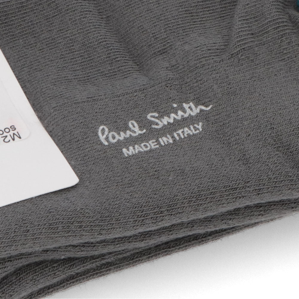 ポール スミス Paul Smith 雑貨 キッズ SOCK PS BIG BUNNY グレー ブラック コットン ポリアミド エラスタン 靴下 ソックス ワンカラー ワンポイント ハイソックス うさぎ バニー M2A-400MO-K321