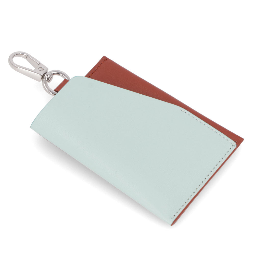 ポール スミス Paul Smith 雑貨 カードケース・名刺入れ メンズ WALLET LUGGAGE TAG ブラウン×ライトブルー レザー ロゴ マルチカラー カードホルダー M1A-7721-LDECOR