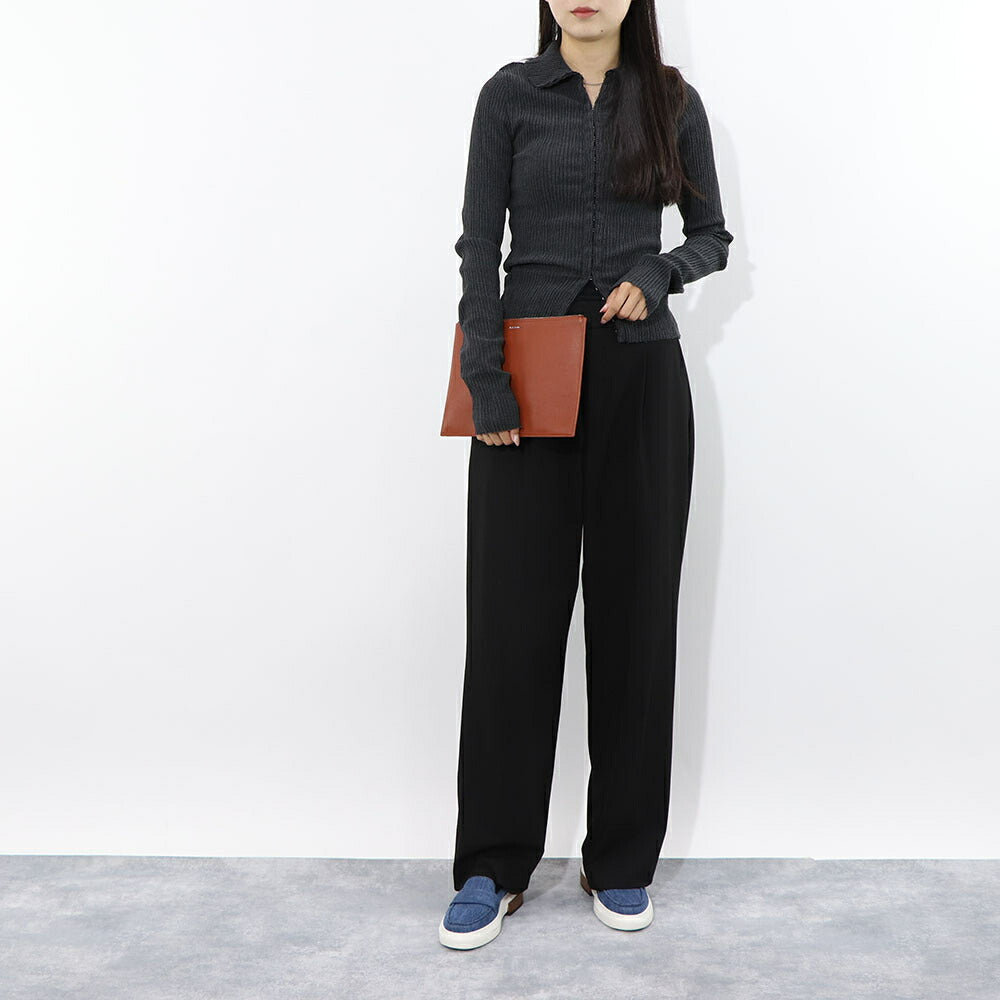 ポール スミス Paul Smith バッグ クラッチバッグ メンズ BAG DOC CASE SIG STRIPE ブラウン×オレンジ レザー ポーチ ロゴ バイカラー M1A-7722-LDECOR