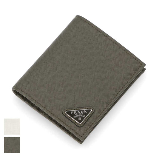【訳あり】 PRADA 二つ折り財布 サフィアーノ トライアングル