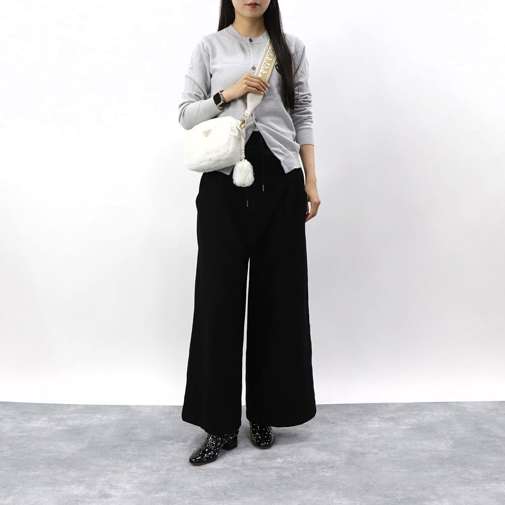 プラダ PRADA バッグ ショルダーバッグ レディース ホワイト レザー ロゴ 2Way ポーチ ゴールド金具