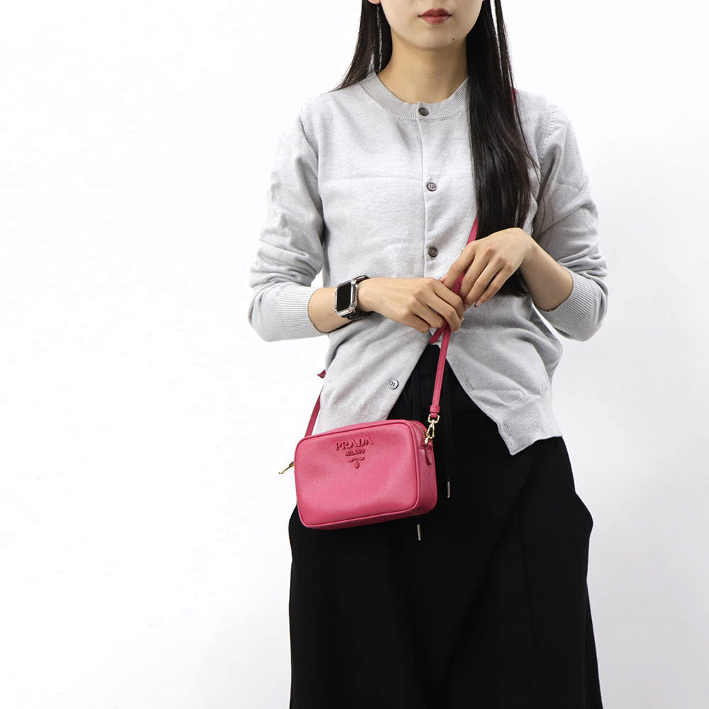 PRADA ショルダーバッグ ピンク サフィアーノレザー