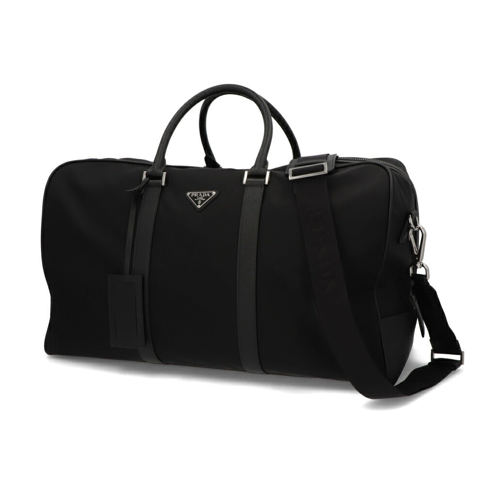 PRADA ボストンバッグ TESSUTO+SAFFIANO トライアングル