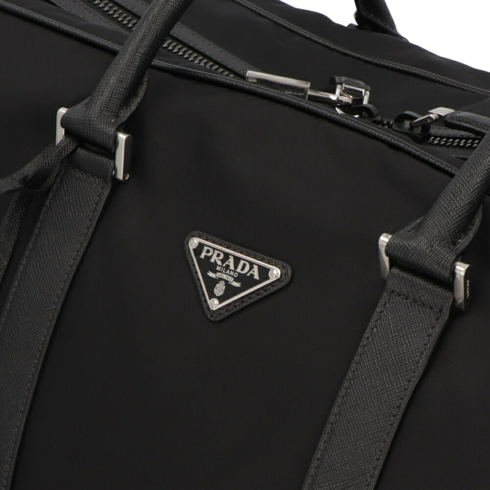PRADA ボストンバッグ TESSUTO+SAFFIANO トライアングル
