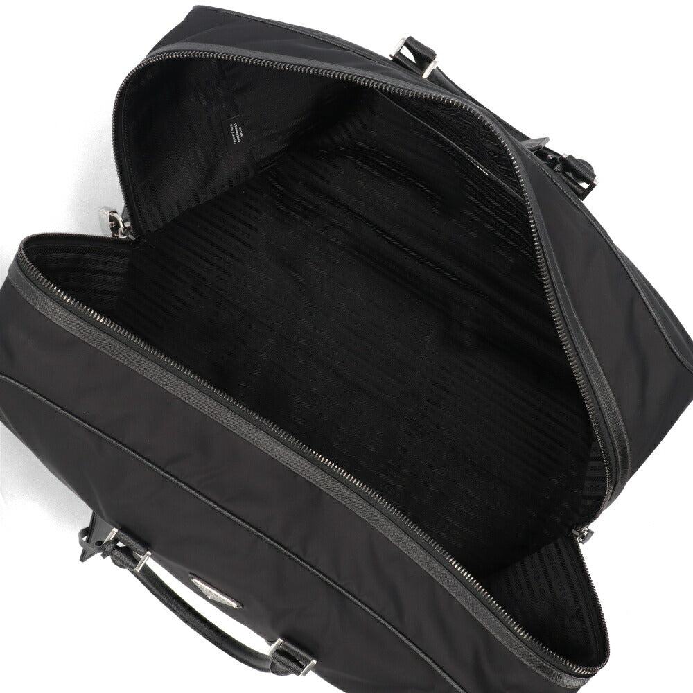 PRADA ボストンバッグ TESSUTO+SAFFIANO トライアングル