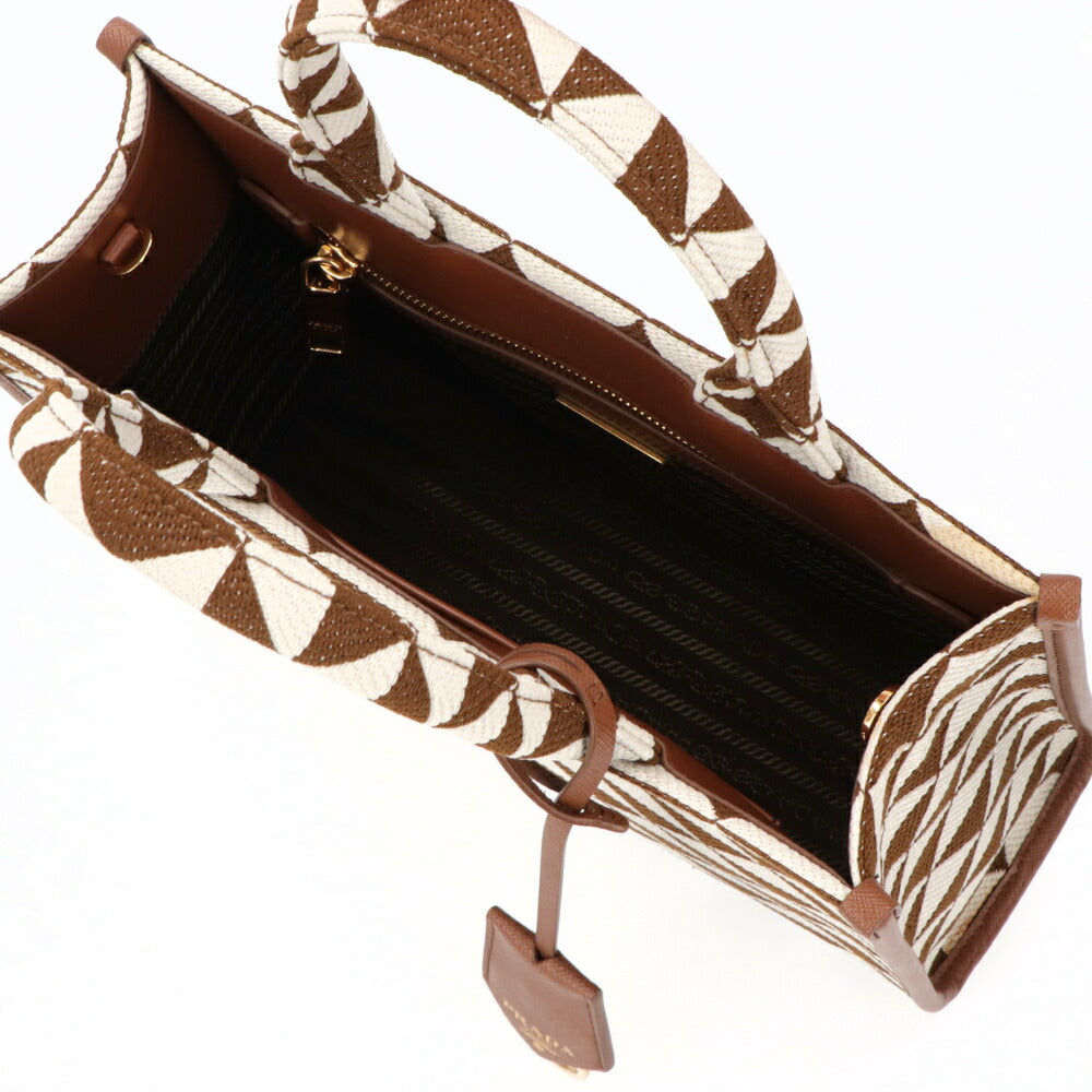 PRADA ショルダーバッグ ジャガード織り レザー