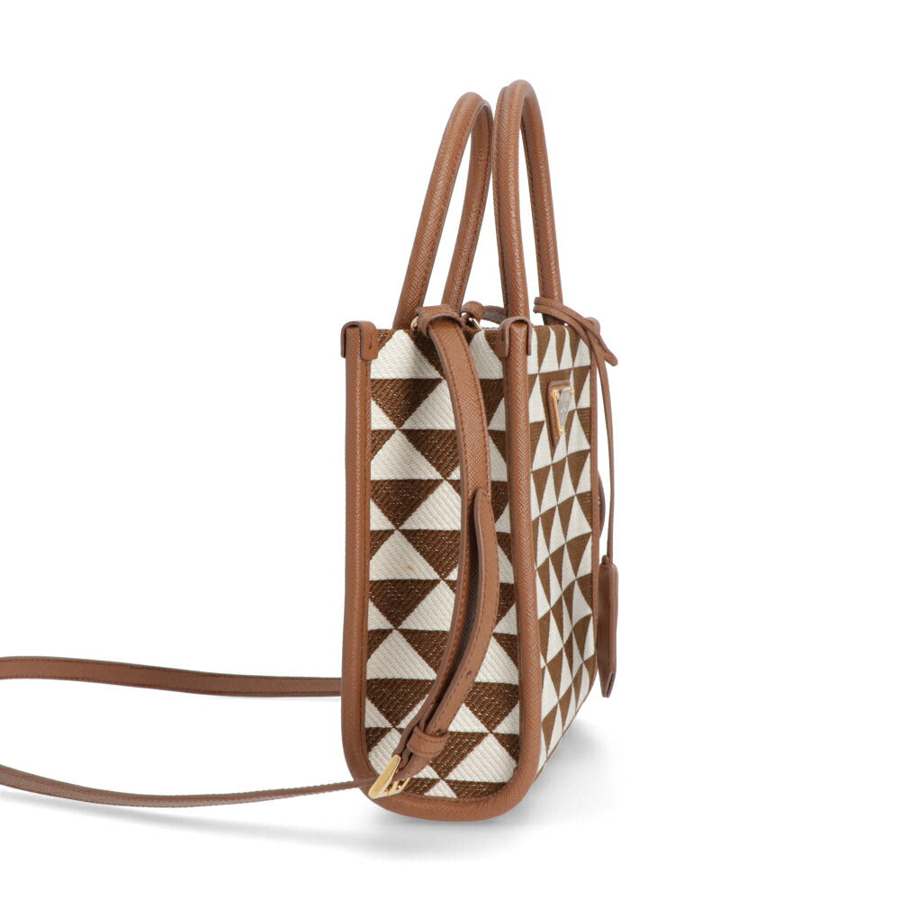 PRADA ショルダーバッグ ジャカード織り レザー