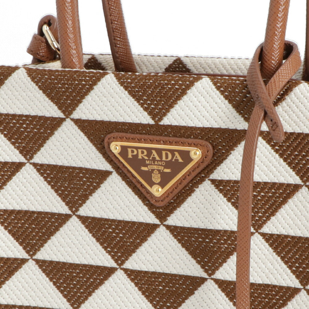 PRADA ショルダーバッグ ジャカード織り レザー