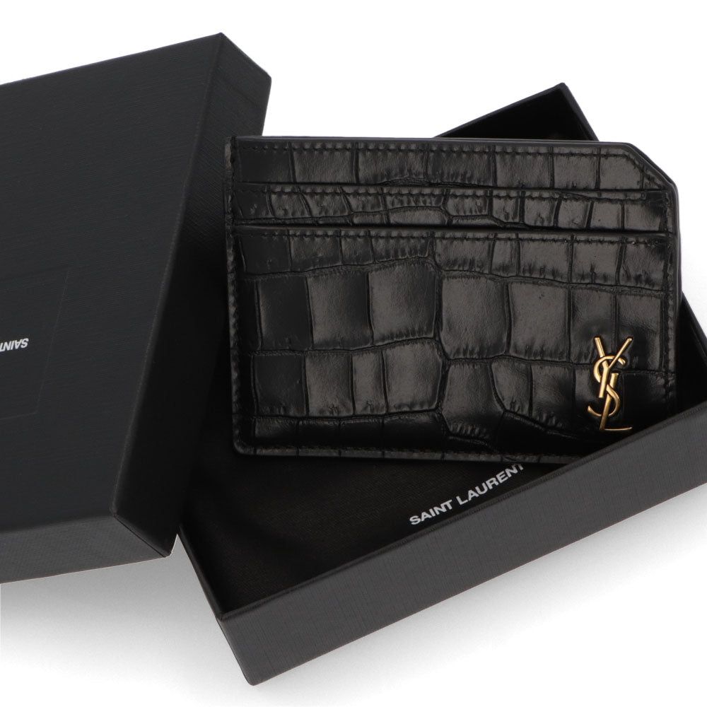 SAINT LAURENT カサンドラ カードケース ブラック