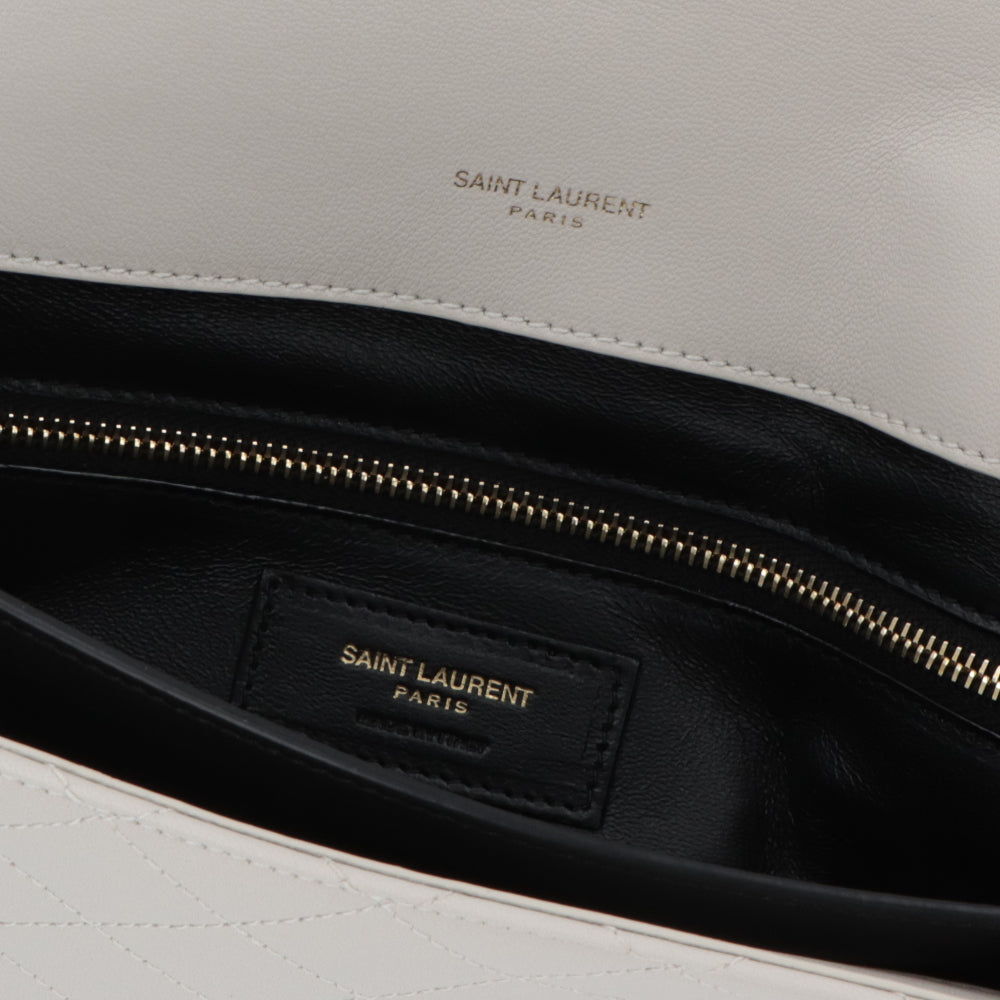 サンローラン SAINT LAURENT バッグ ショルダーバッグ レディース アイボリー レザー モノグラム ロゴ ディアマンテキルティング