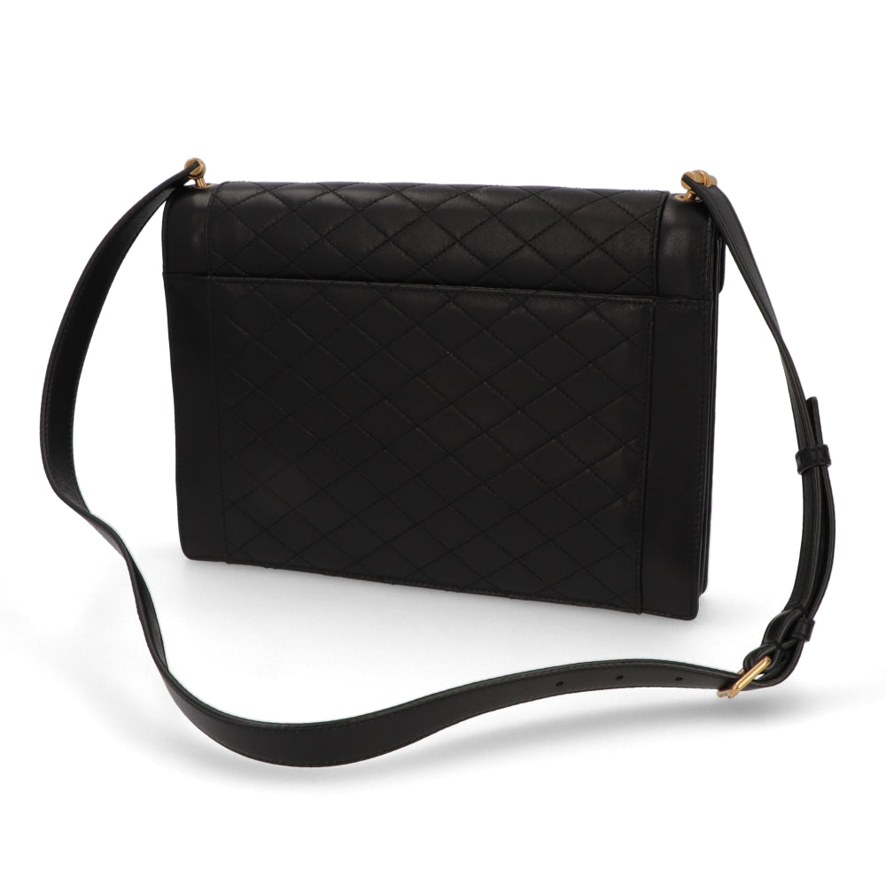 サンローラン SAINT LAURENT バッグ ショルダーバッグ レディース ブラック ラムスキン GABY ディアマンテキルティング