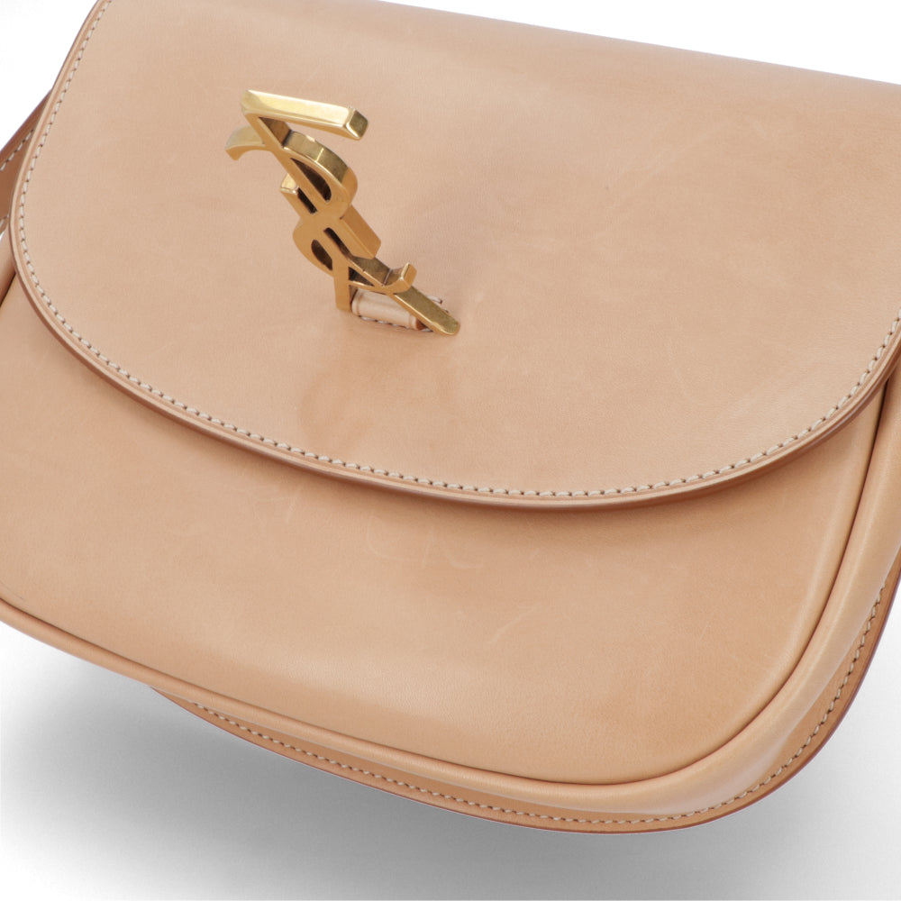サンローラン SAINT LAURENT バッグ ショルダーバッグ レディース ベージュ YSLロゴプレート サッチェルバッグ