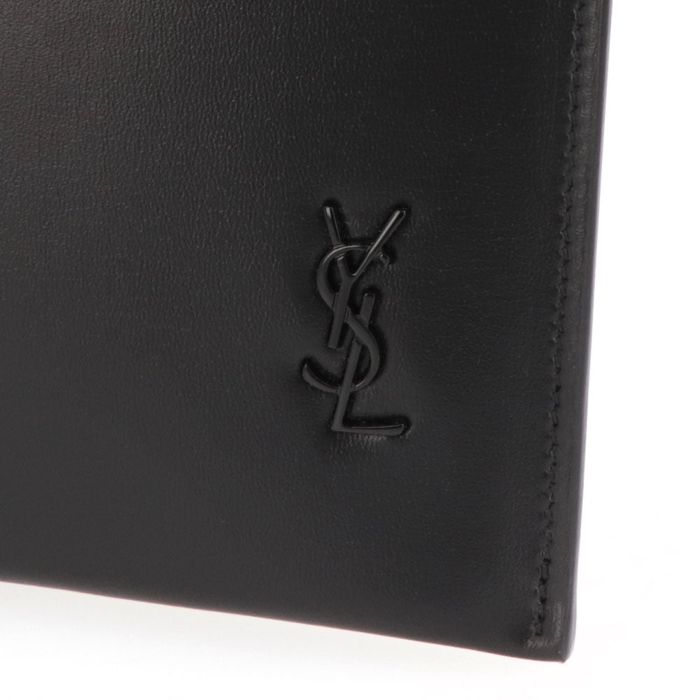 サンローラン SAINTLAURENT バッグ クラッチバッグ ユニセックス ブラック レザー ロゴ YSLイニシャル ビジネスバッグ ipadケース