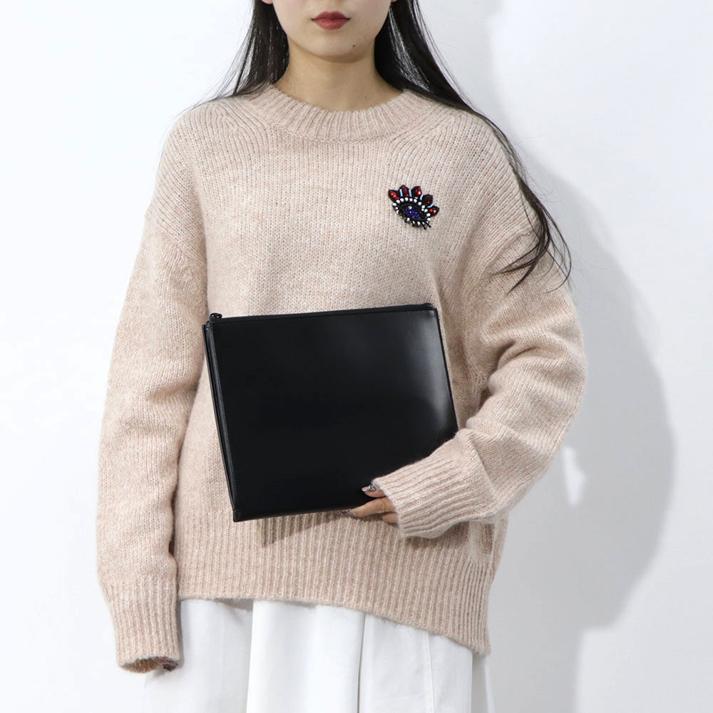 サンローラン SAINTLAURENT バッグ クラッチバッグ ユニセックス ブラック レザー ロゴ YSLイニシャル ビジネスバッグ ipadケース