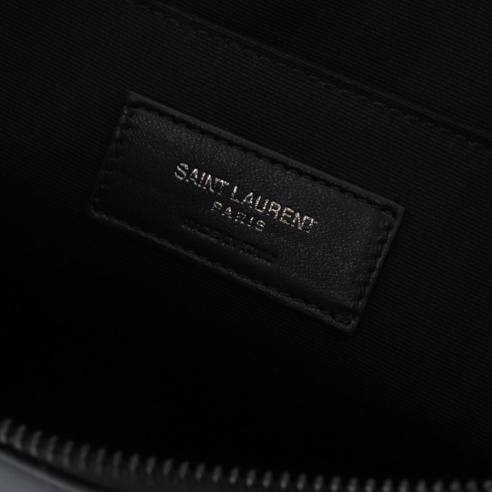サンローラン SAINT LAURENT バッグ クラッチバッグ ユニセックス ブラック レザー ロゴ YSLイニシャル ビジネスバッグ