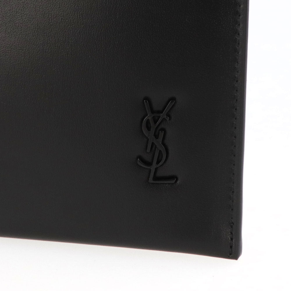 サンローラン SAINT LAURENT バッグ クラッチバッグ ユニセックス ブラック レザー ロゴ YSLイニシャル ビジネスバッグ