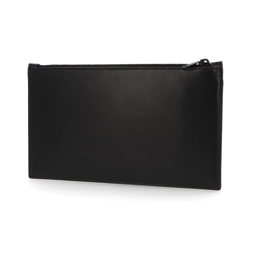 サンローラン SAINT LAURENT バッグ クラッチバッグ ユニセックス ブラック レザー ロゴ タイニーモノグラム ビルポーチ