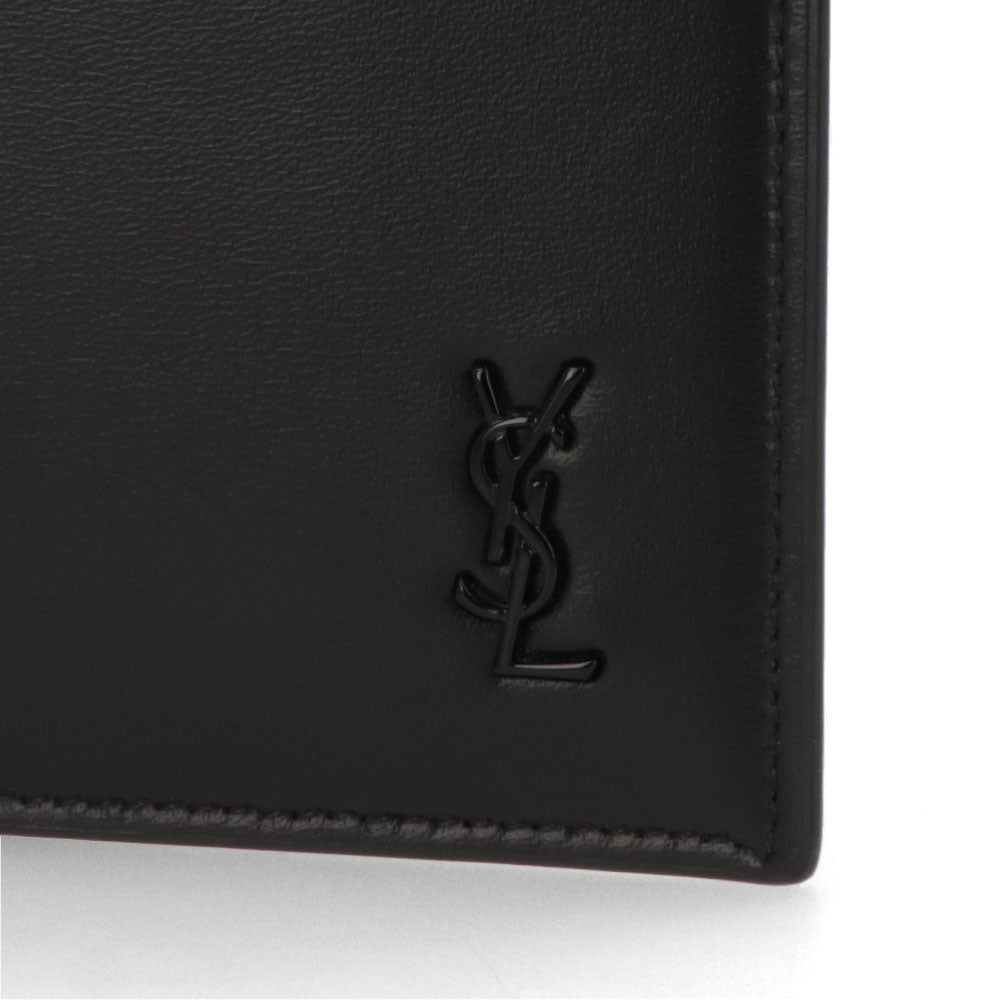 サンローラン SAINT LAURENT バッグ クラッチバッグ ユニセックス ブラック レザー ロゴ タイニーモノグラム ビルポーチ