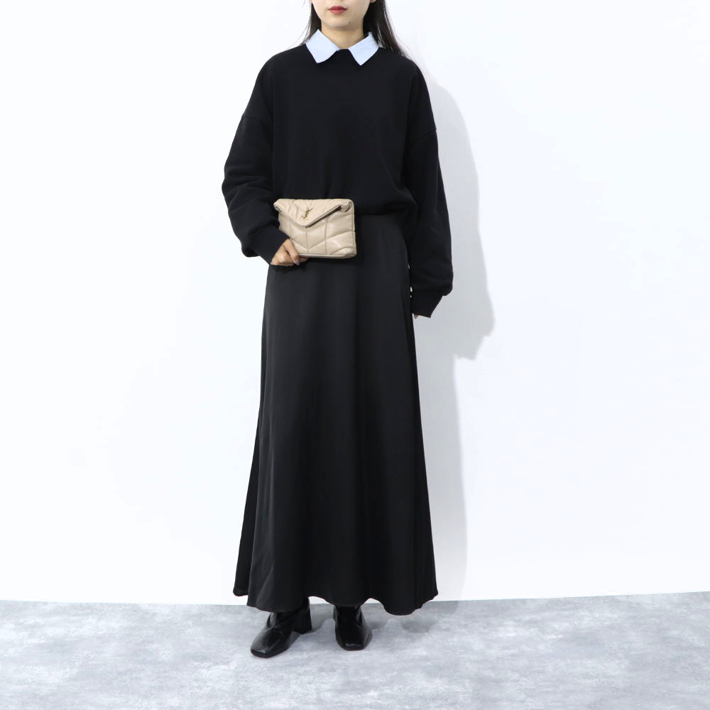 サンローラン SAINT LAURENT バッグ クラッチ レディース ダークベージュ ラムスキン ポーチ ロゴ パファー