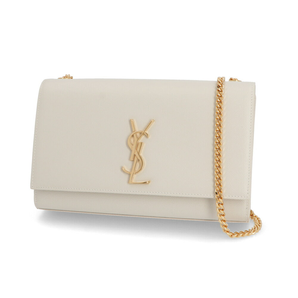 サンローラン SAINT LAURENT バッグ ショルダーバッグ レディース KATE MEDIUM ケイト ミディアム ブラック×ゴールド オフホワイト×ゴールド レザー グレイン ド プードルレザー カサンドラロゴ 鞄 カラー 364021 BOW0J