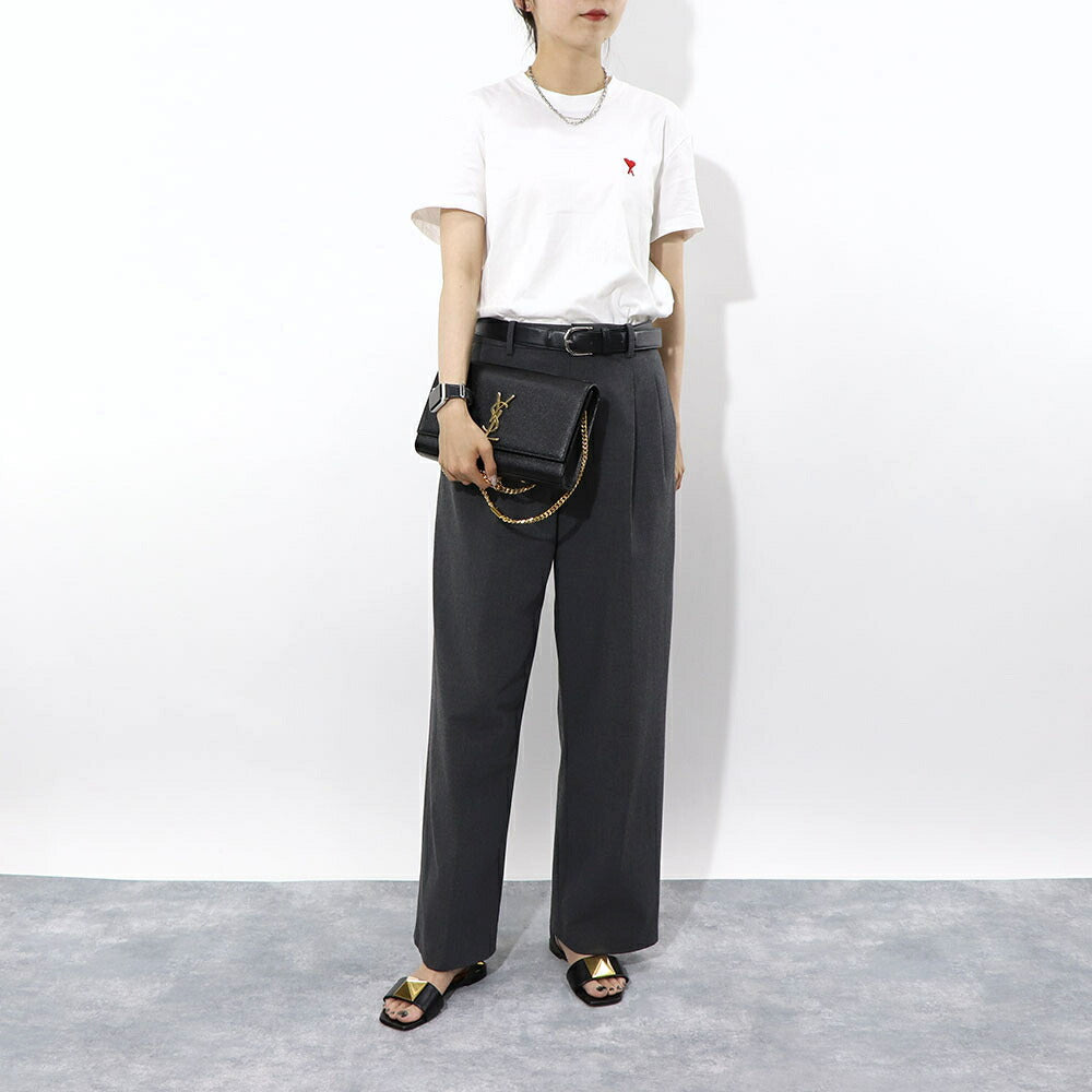 サンローラン SAINT LAURENT バッグ ショルダーバッグ レディース KATE MEDIUM ケイト ミディアム ブラック×ゴールド オフホワイト×ゴールド レザー グレイン ド プードルレザー カサンドラロゴ 鞄 カラー 364021 BOW0J