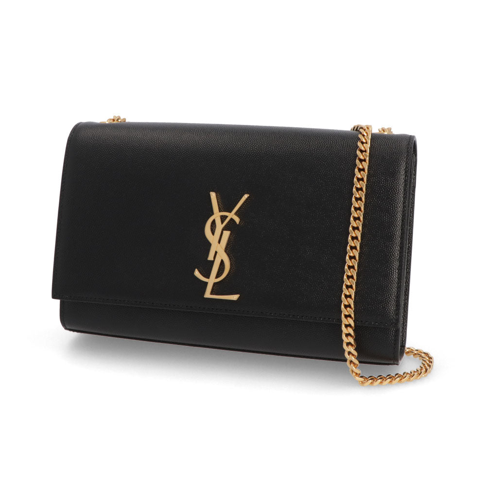 サンローラン SAINT LAURENT バッグ ショルダーバッグ レディース KATE MEDIUM ケイト ミディアム ブラック×ゴールド オフホワイト×ゴールド レザー グレイン ド プードルレザー カサンドラロゴ 鞄 カラー 364021 BOW0J