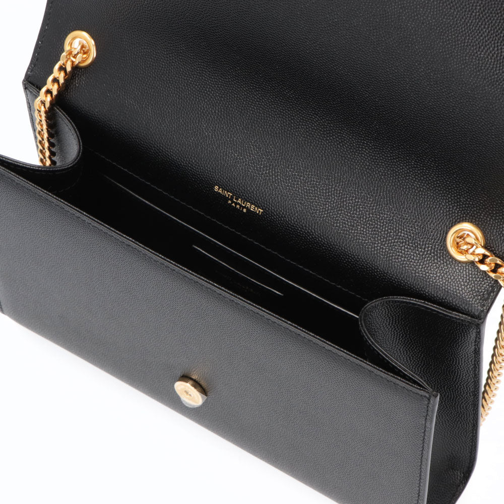 サンローラン SAINT LAURENT バッグ ショルダーバッグ レディース KATE MEDIUM ケイト ミディアム ブラック×ゴールド オフホワイト×ゴールド レザー グレイン ド プードルレザー カサンドラロゴ 鞄 カラー 364021 BOW0J