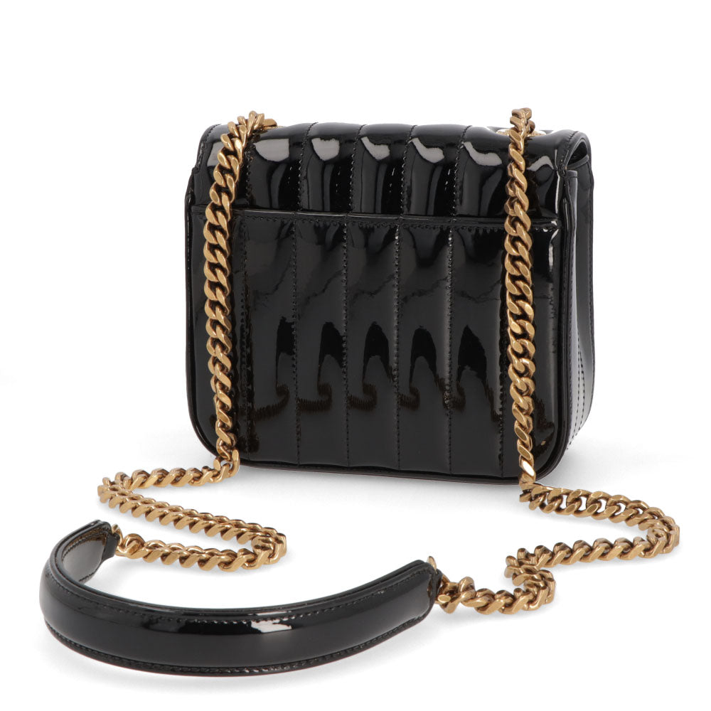 サンローラン SAINT LAURENT バッグ ショルダーバッグ レディース VICKY S ヴィッキー スモール ブラック パテント レザー ロゴ ミニバッグ チェーンショルダー 538439 0UF07