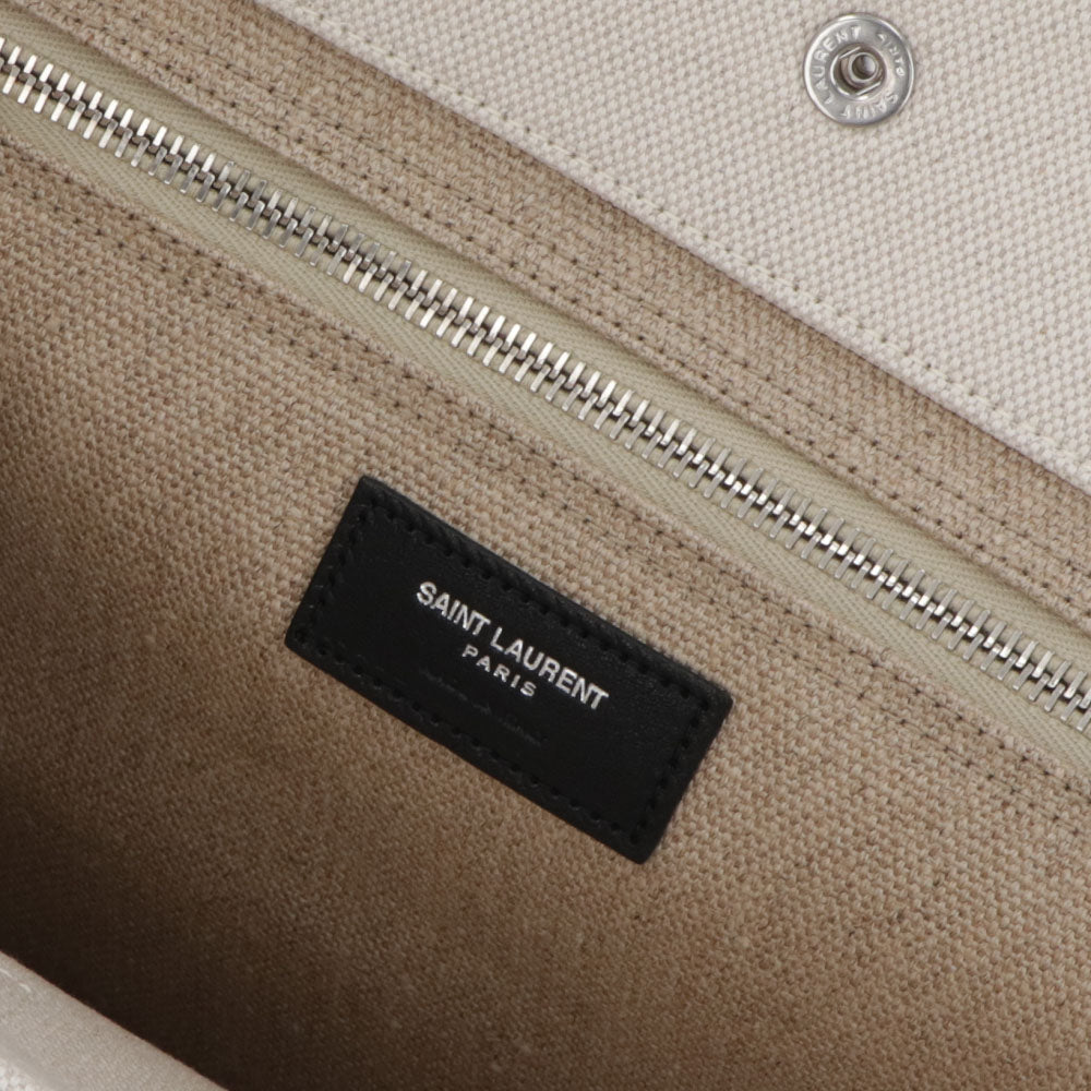 サンローラン SAINT LAURENT バッグ トートバッグ レディース RIVE GAUCHE TOTE リヴ ゴーシュ トート ベージュ系 キャンバス リネン A4対応 横型 大容量 617481 FAAVU