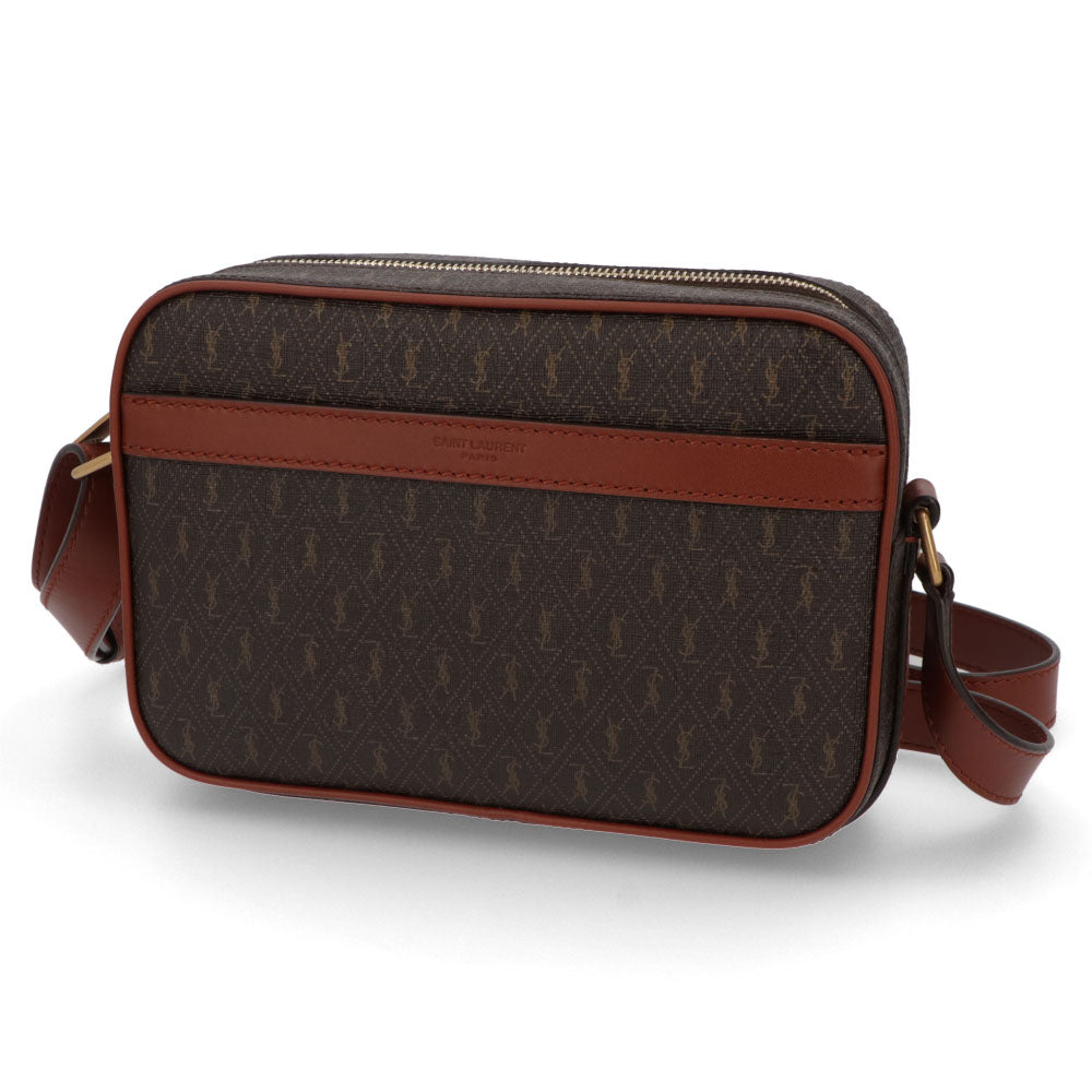 サンローラン SAINT LAURENT バッグ ショルダーバッグ レディース CAMERA BAG カメラケース ダークブラウン レザー カサンドラロゴ モノグラム 669957 FABLK