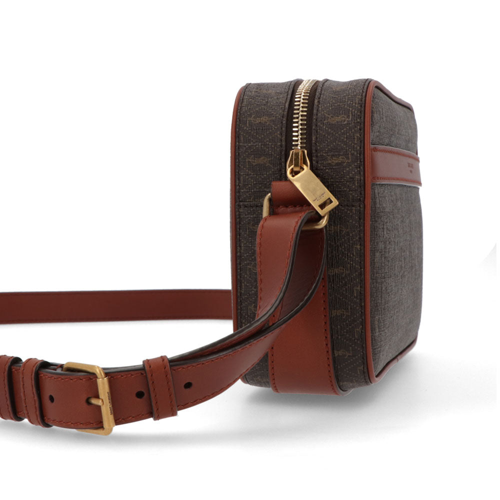 サンローラン SAINT LAURENT バッグ ショルダーバッグ レディース CAMERA BAG カメラケース ダークブラウン レザー カサンドラロゴ モノグラム 669957 FABLK