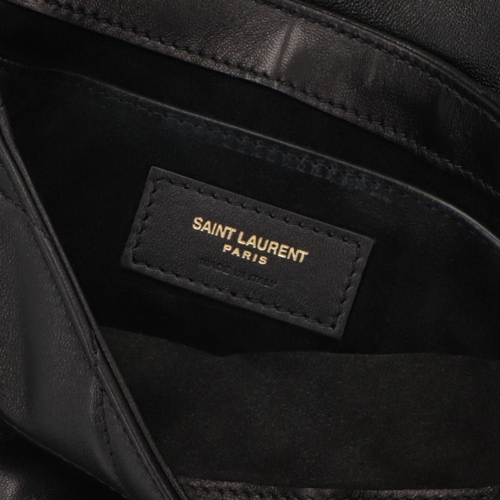 サンローラン SAINT LAURENT バッグ ハンドバッグ レディース LE 57 ブラック オフホワイト ラムスキン ショルダーバッグ 2way カサンドラロゴ キルティング 698567 AAAO0