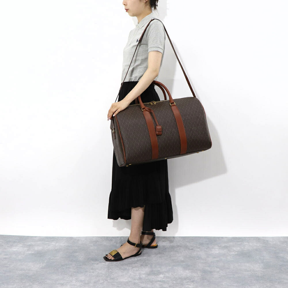サンローラン SAINT LAURENT バッグ ボストンバッグ レディース DUFFLE BAG ダークブラウン レザー 旅行バッグ ショルダー 大容量 パドロック チャーム付き 708452 FABLK