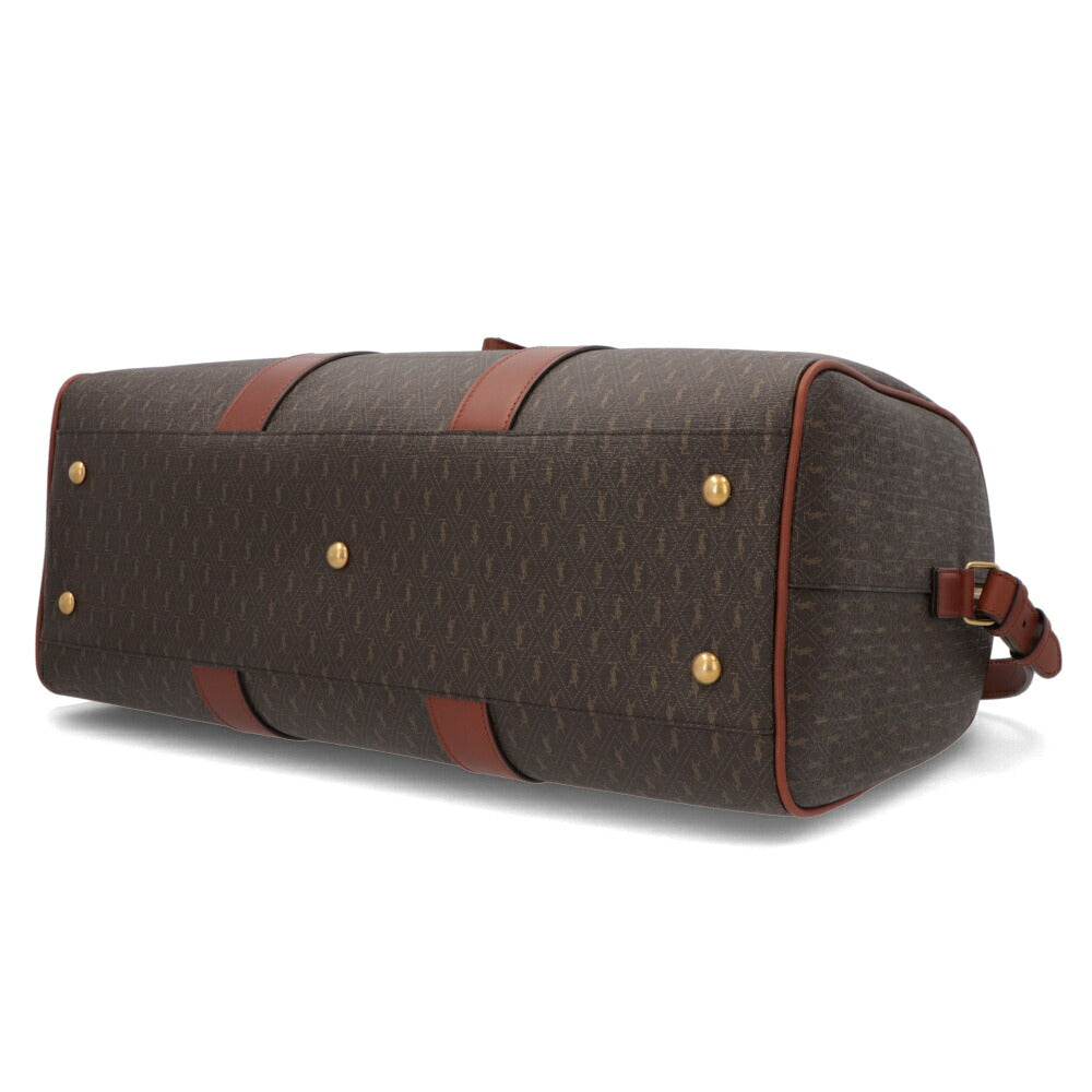 サンローラン SAINT LAURENT バッグ ボストンバッグ レディース DUFFLE BAG ダークブラウン レザー 旅行バッグ ショルダー 大容量 パドロック チャーム付き 708452 FABLK