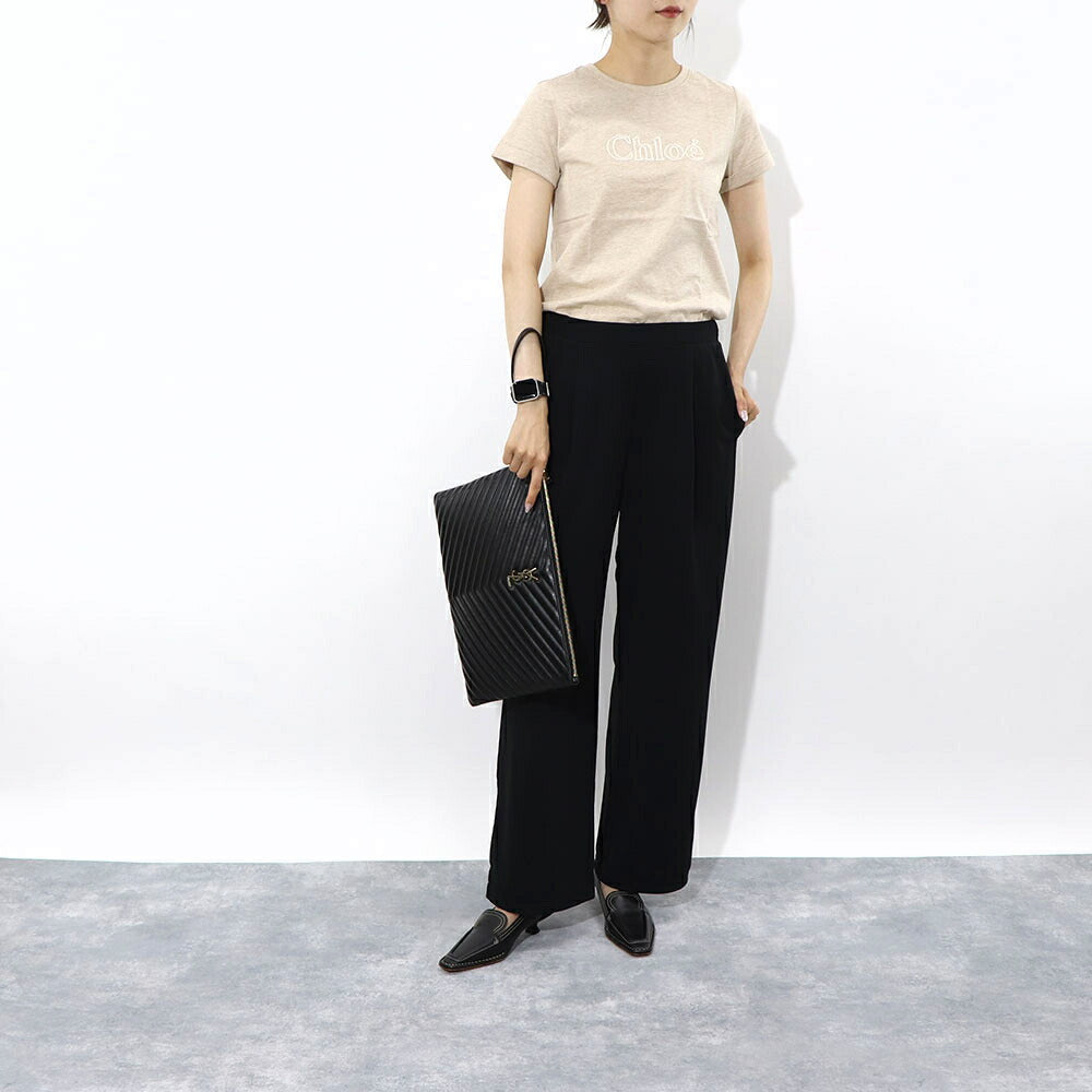 サンローラン SAINT LAURENT バッグ クラッチバッグ レディース POUCH MONOGRAM ポーチ モノグラム ブラック カーフレザー カサンドラロゴ A4対応 横型 ストラップ付き 鞄 440222 CWU01