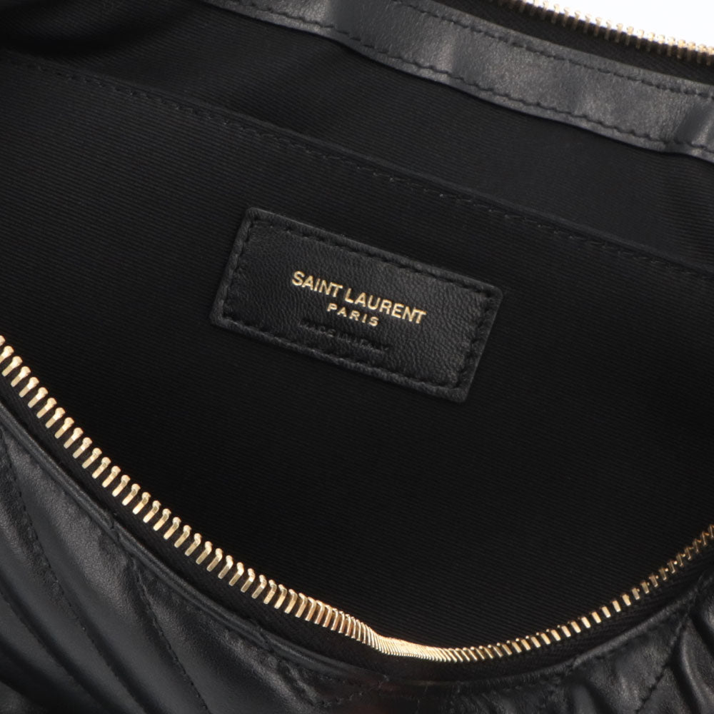 サンローラン SAINT LAURENT バッグ クラッチバッグ レディース POUCH MONOGRAM ポーチ モノグラム ブラック カーフレザー カサンドラロゴ A4対応 横型 ストラップ付き 鞄 440222 CWU01