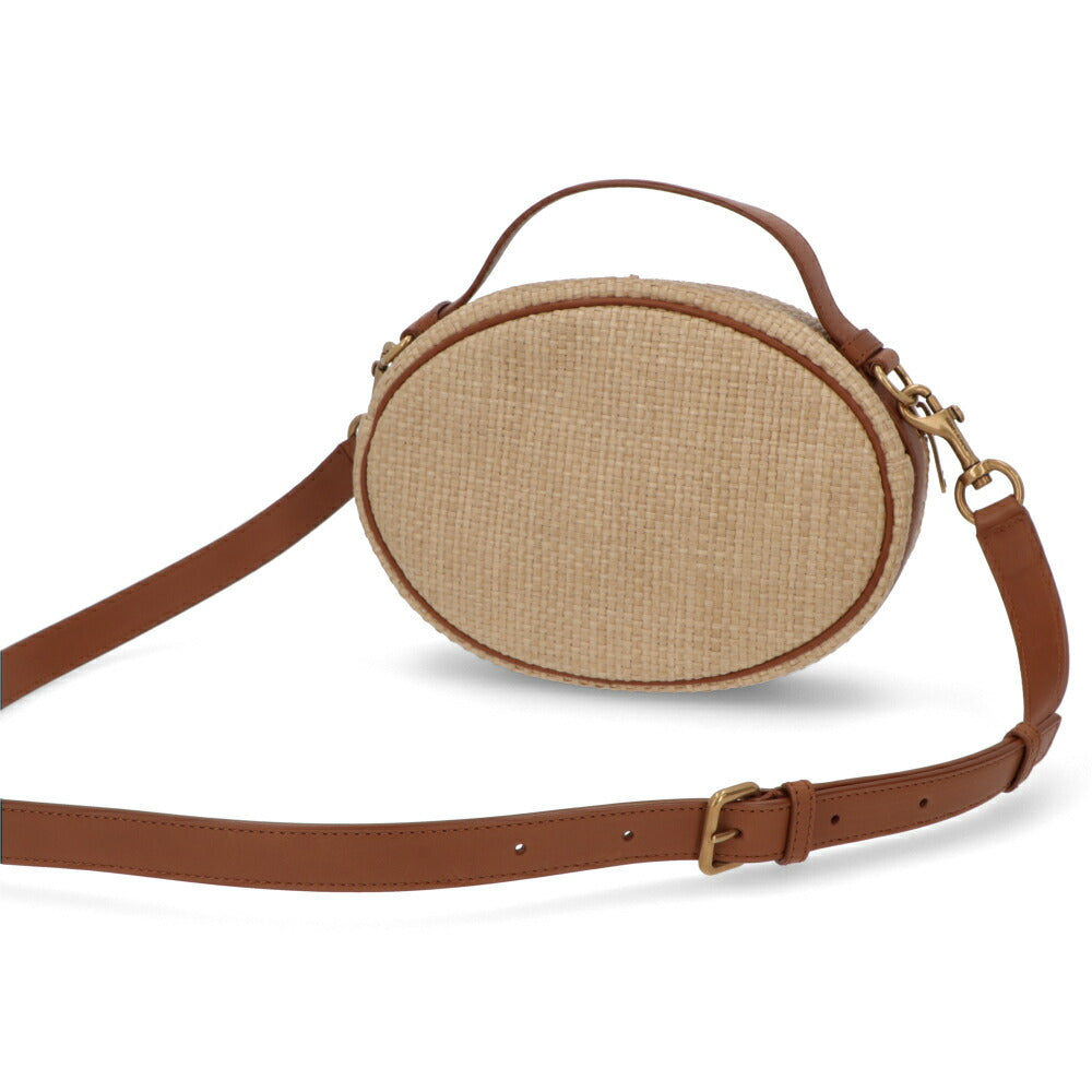 サンローラン SAINT LAURENT バッグ ショルダーバッグ レディース CAMERA BAG ROUND カメラバッグ ラウンド ベージュ×ブラウン レザー ハンドバッグ 2way カサンドラロゴ 鞄 744579 FABZ3