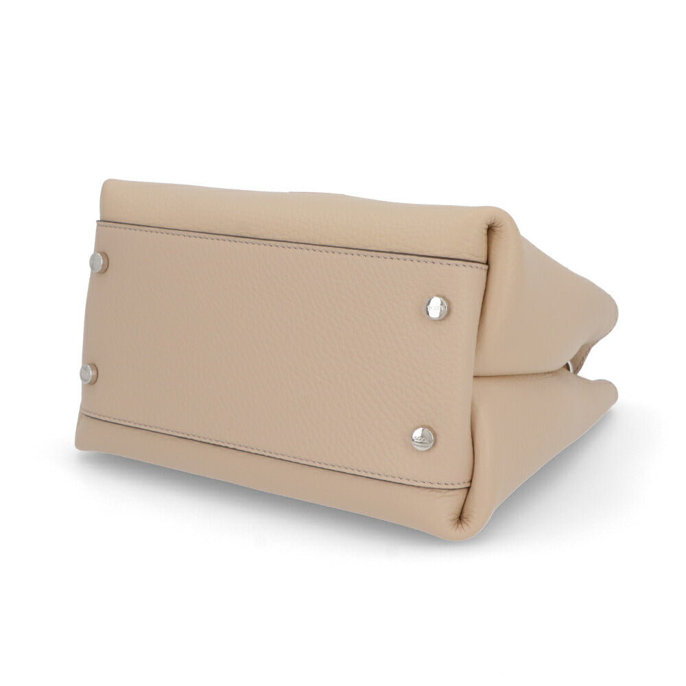 TOD'S ハンドレザー ミニ クリーム系   ロゴ ショルダーTタイムレス