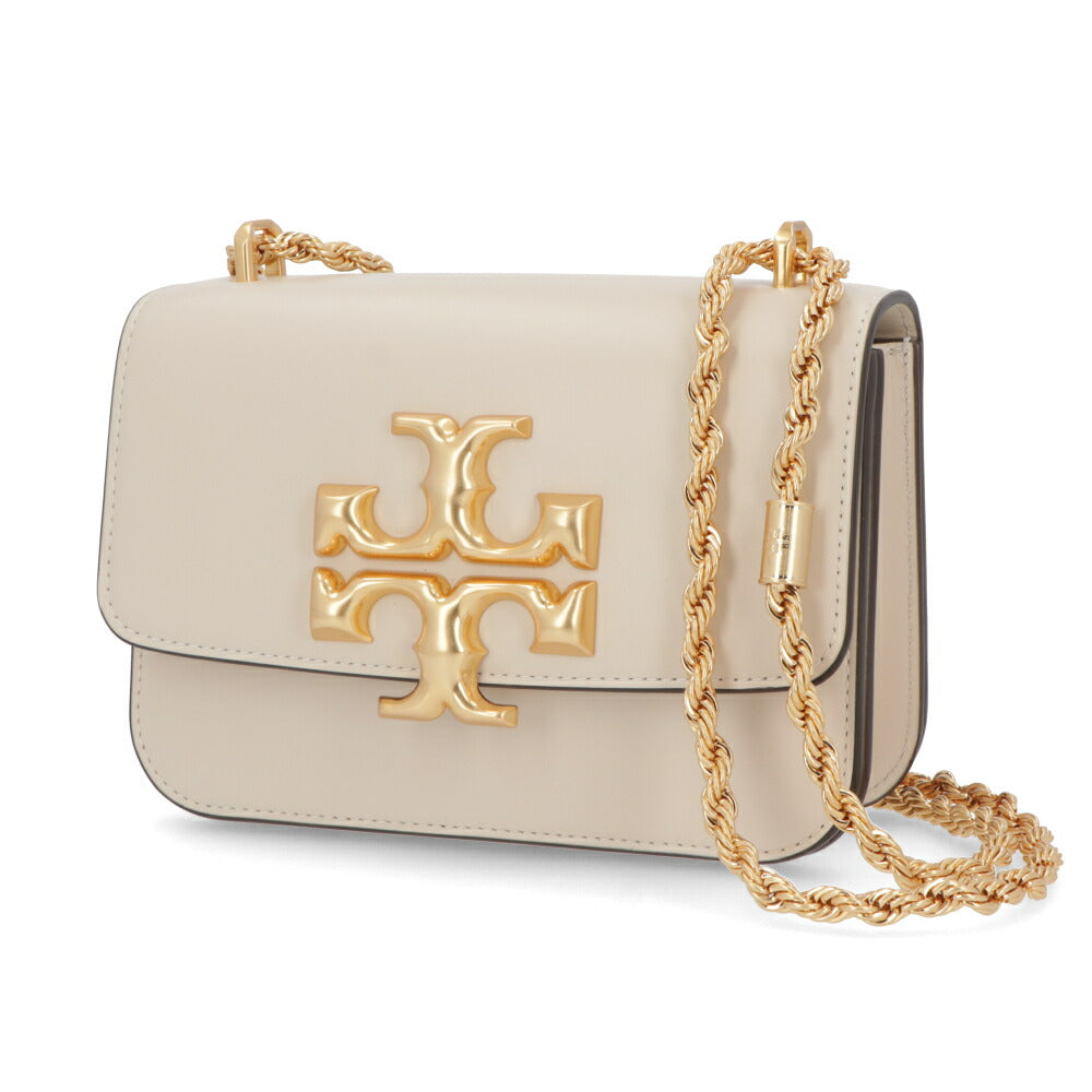 トリー バーチ Tory Burch バッグ ショルダーバッグ レディース エレノア スモールバッグ ブラウン オフホワイト イタリアンレザー ダブルT ゴールド金具 チェーンショルダー 73589 1