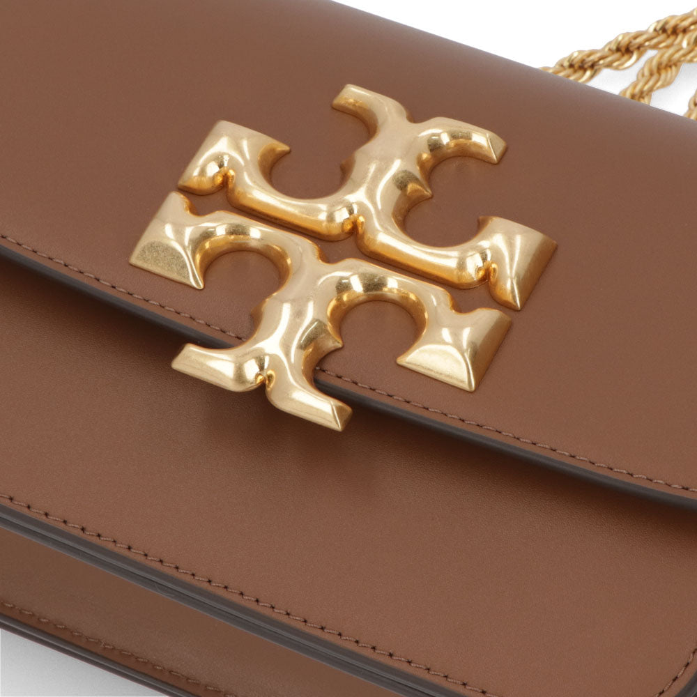 トリー バーチ Tory Burch バッグ ショルダーバッグ レディース エレノア スモールバッグ ブラウン オフホワイト イタリアンレザー ダブルT ゴールド金具 チェーンショルダー 73589 1
