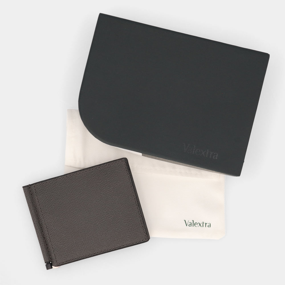 ヴァレクストラ VALEXTRA SGSR0080028LRDWG99 マネークリップ 財布 ブランド ダークグレー メンズ レディース 新品