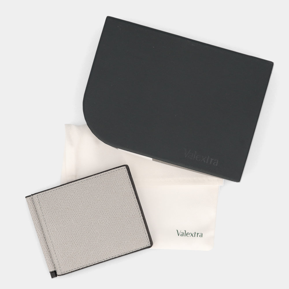 ヴァレクストラ VALEXTRA SGSR0080028LRDWG99 マネークリップ 財布 ブランド アッシュグレー メンズ レディース 新品