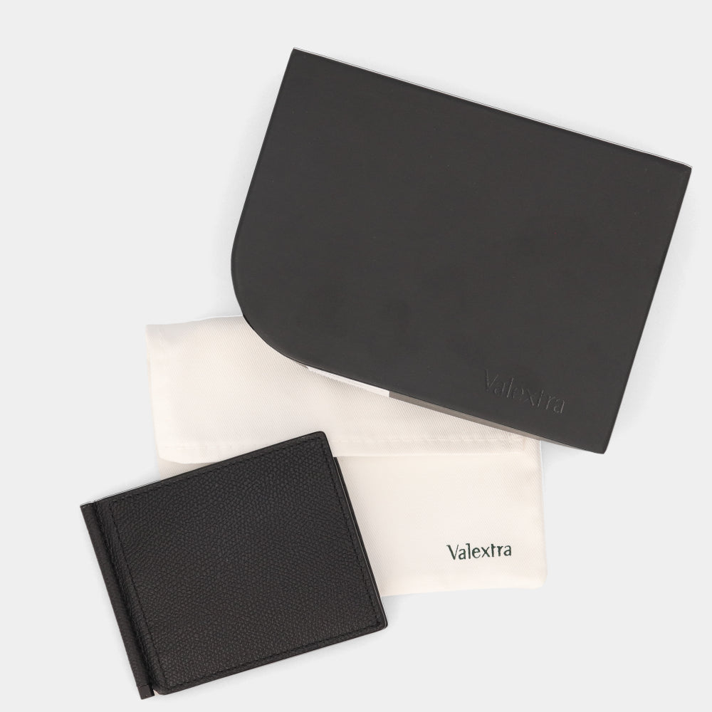 ヴァレクストラ VALEXTRA SGSR0080028LRDWG99 マネークリップ 財布 ブランド ブラック メンズ レディース 新品