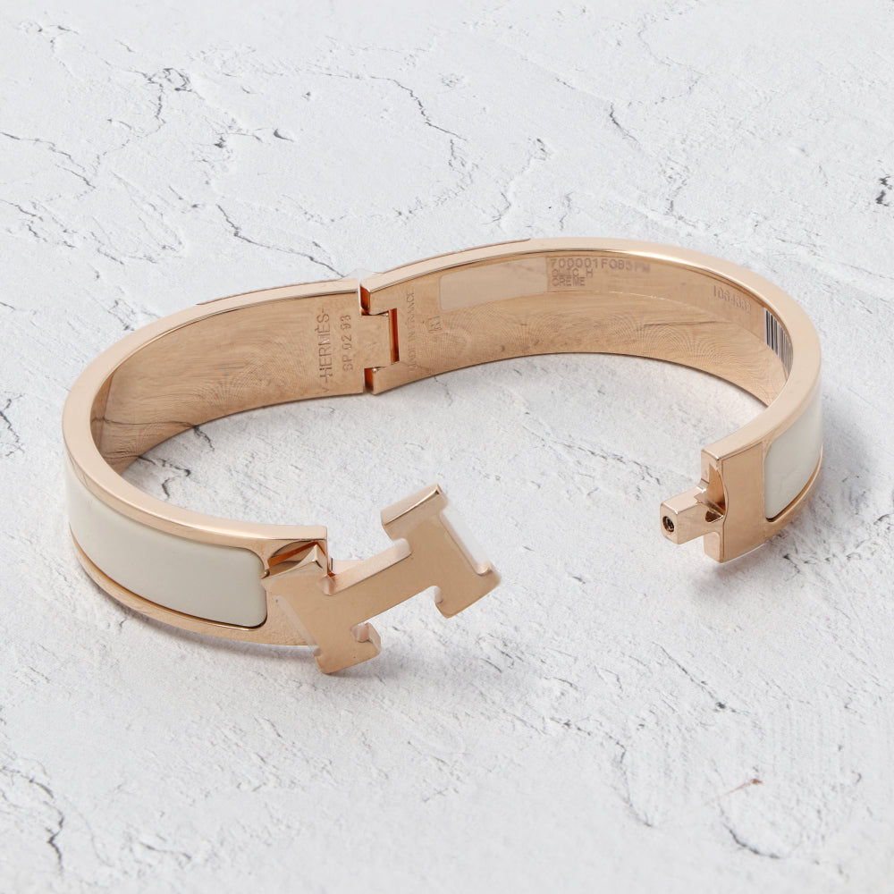 エルメス ブレスレット クリックH PM クレーム ローズゴールド