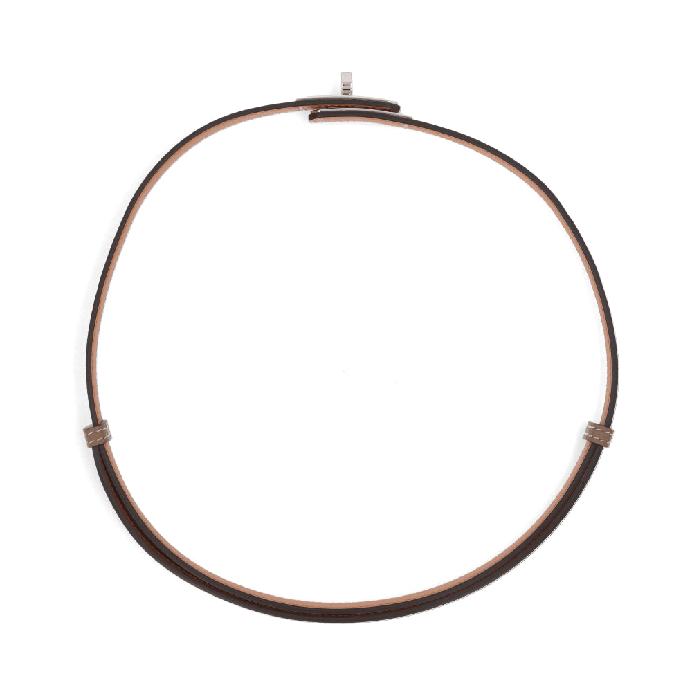 HERMES ケリーベルト18 エトゥープ シルバー金具 エプソン