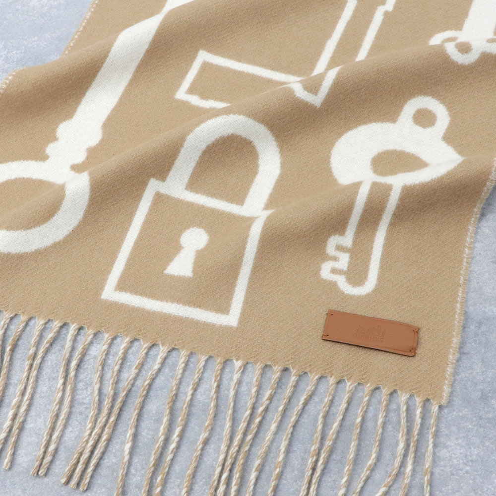 HERMES カシミヤマフラー カザック・キーコレクション