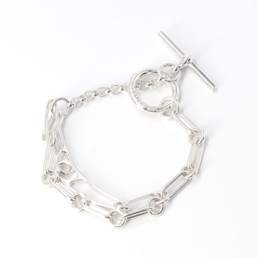 HERMES シェーヌダンクル パンク ブレスレット シルバー925