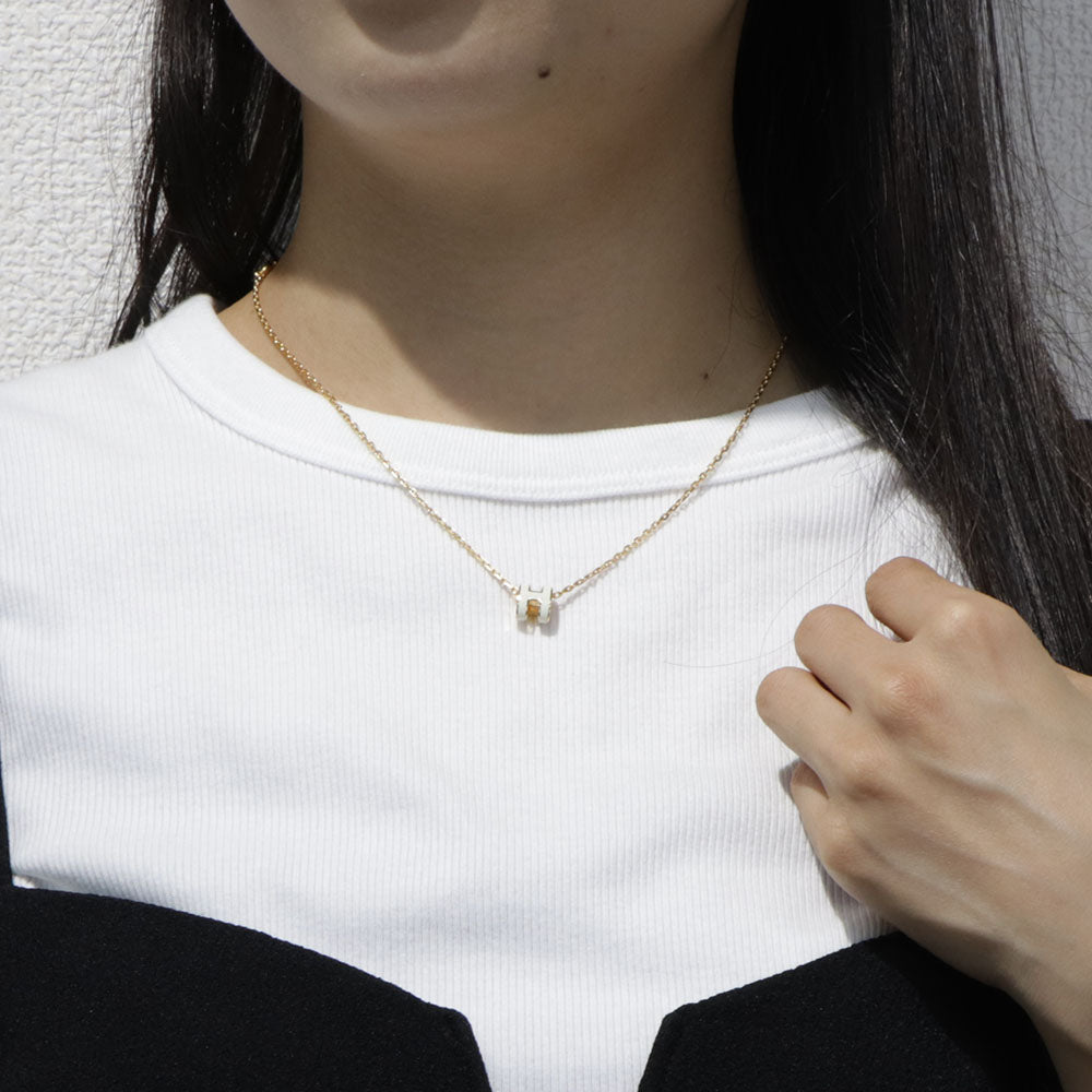 エルメス HERMES アクセサリー POP Hミニ ネックレス レディース ベージュ ピンク ブラウン マロングラッセ ローズドラジェ ニューゴールド ホワイト