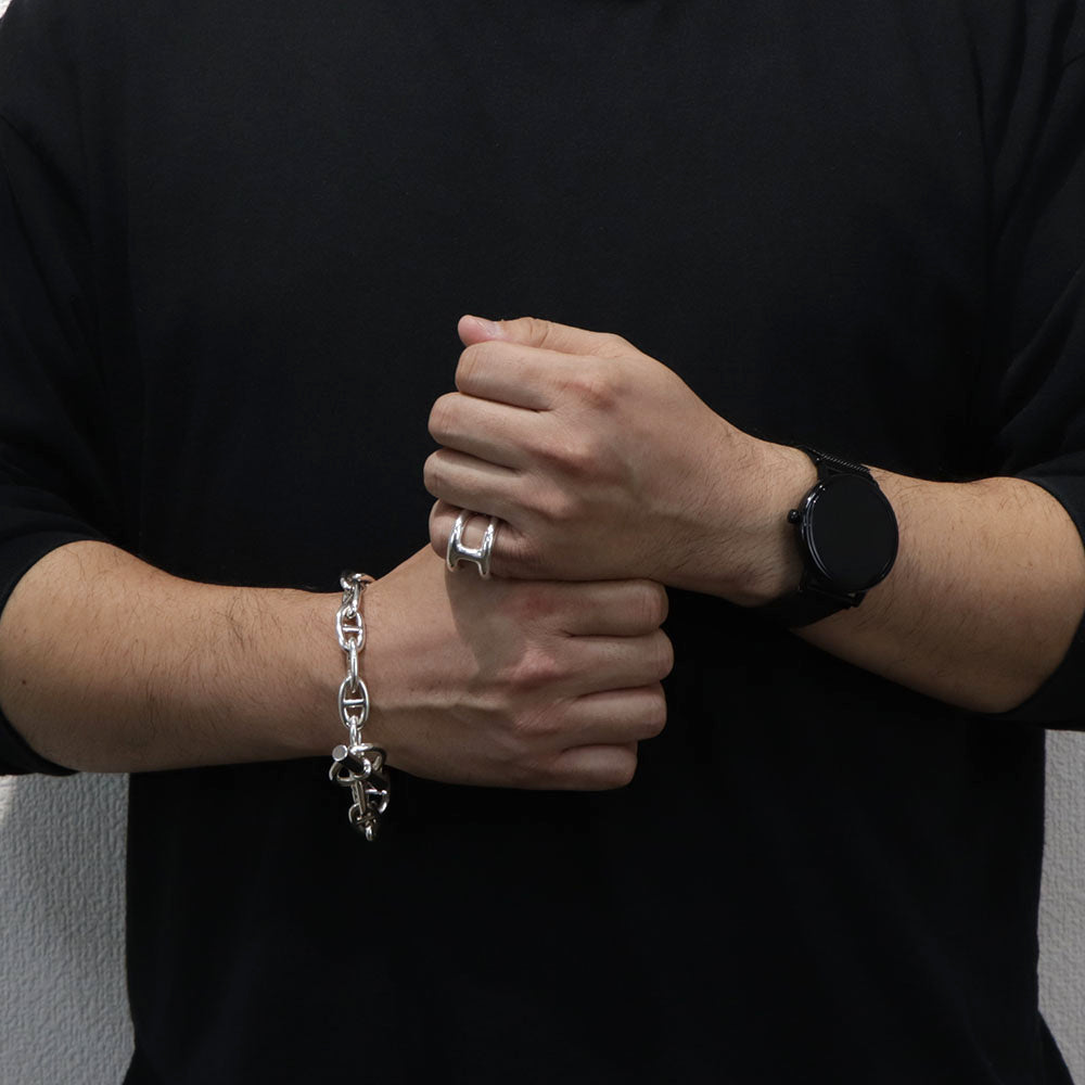 HERMES シェーヌダンクル GM ブレスレット シルバー925